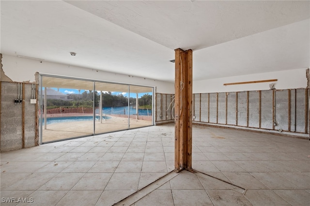 interior space with light tile patterned flooring