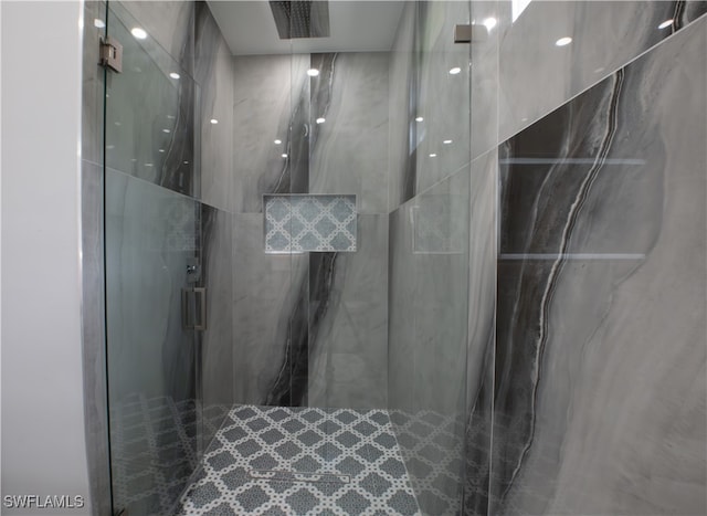 bathroom with walk in shower