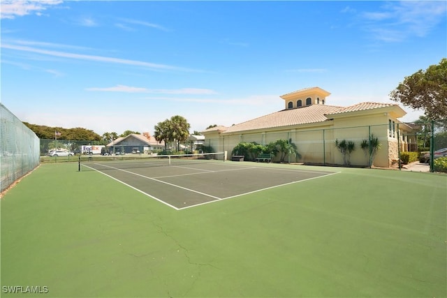 view of tennis court