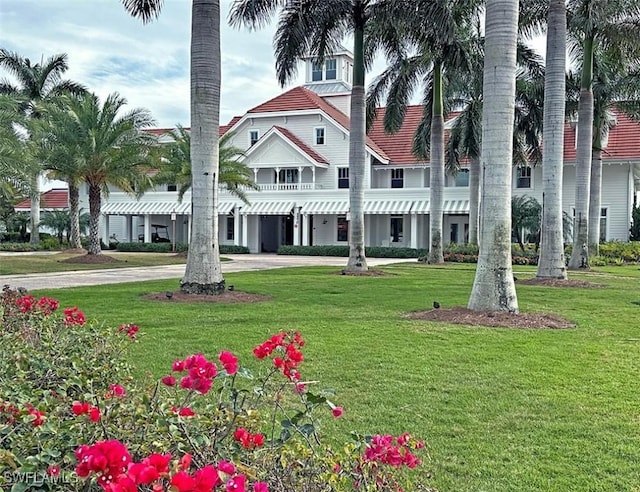 exterior space with a lawn