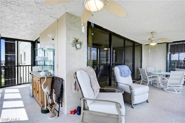 view of patio / terrace with ceiling fan