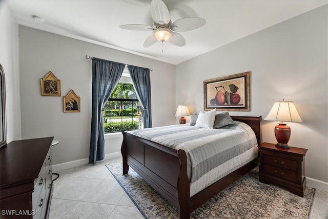 bedroom with ceiling fan