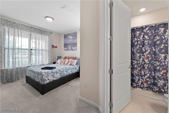 bedroom featuring carpet flooring