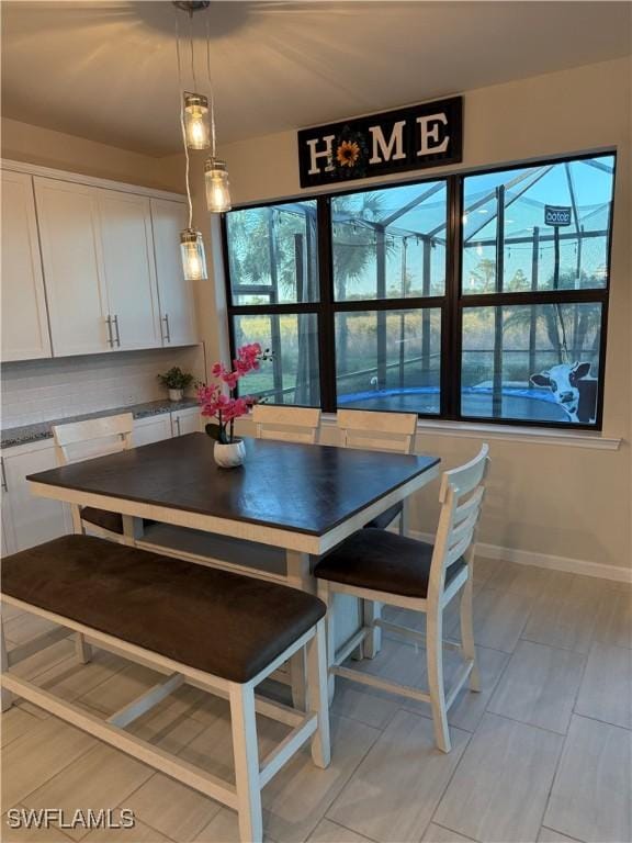 view of dining area