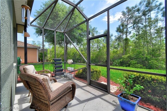 view of sunroom