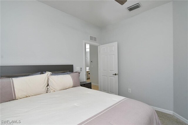 view of carpeted bedroom