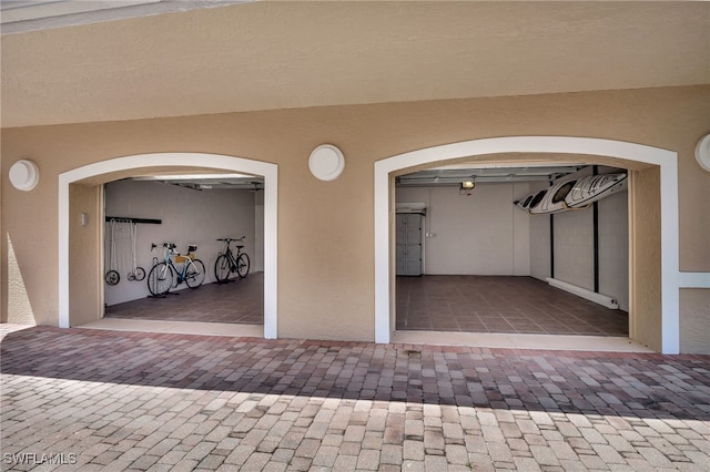 interior space with tile patterned floors