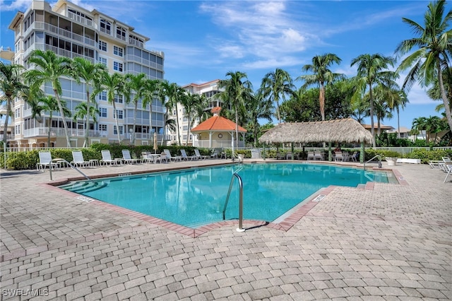 view of pool with a patio