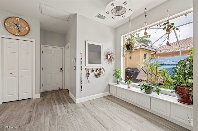 interior space featuring a healthy amount of sunlight and wood-type flooring