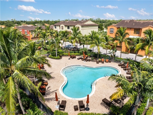 view of pool with a patio