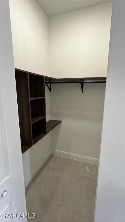 view of walk in closet