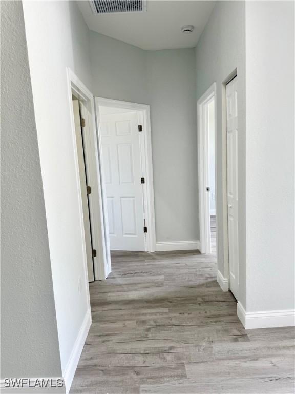 2001 Jeronimo Rd, Labelle, FL 33935 - hall with wood finished floors and baseboards