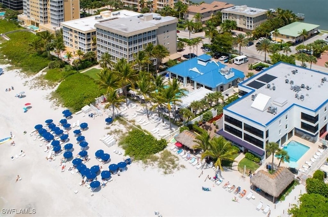 birds eye view of property featuring a view of city