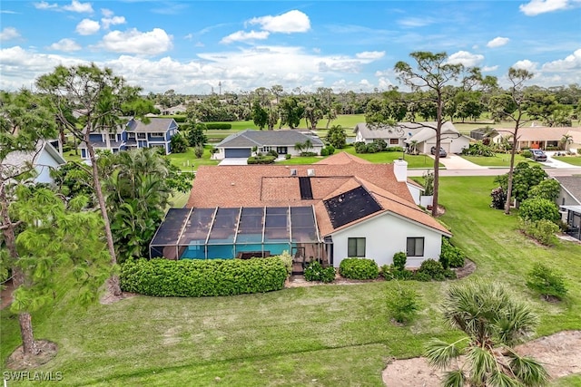 drone / aerial view with a residential view