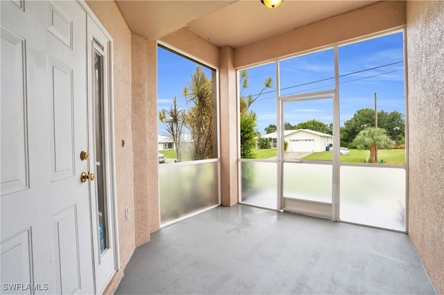 interior space with concrete flooring and a wealth of natural light