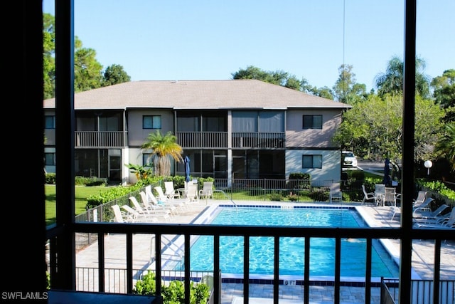 view of pool with a patio