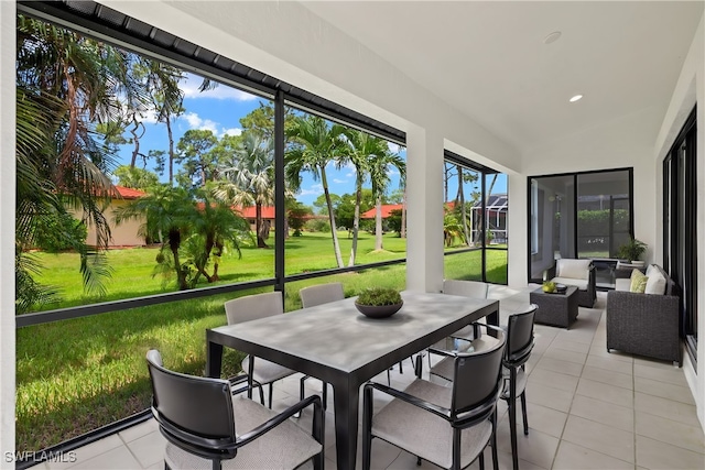 view of sunroom