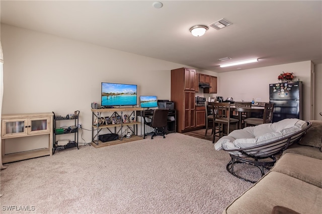 view of carpeted living room