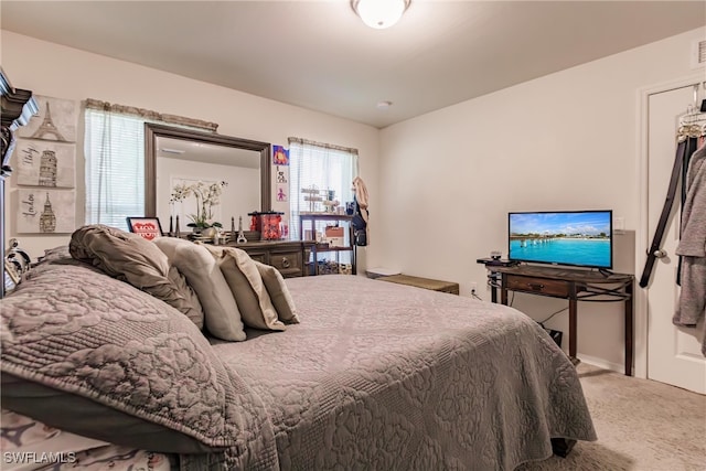 view of carpeted bedroom