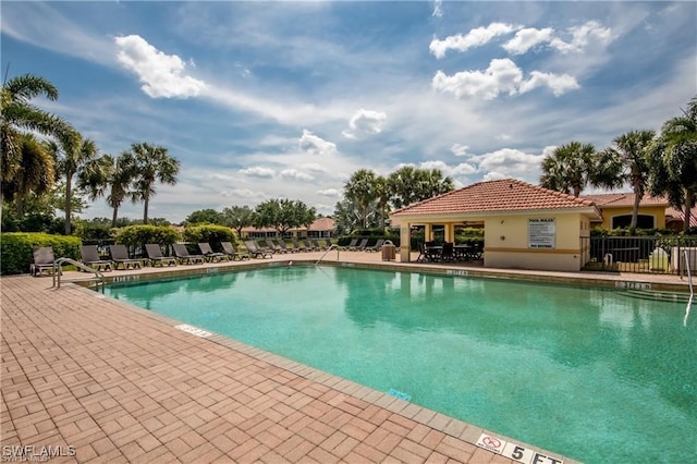 view of pool with a patio