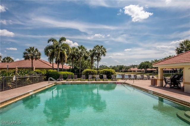 view of pool with a patio