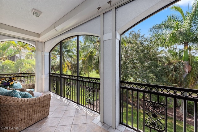 view of sunroom / solarium