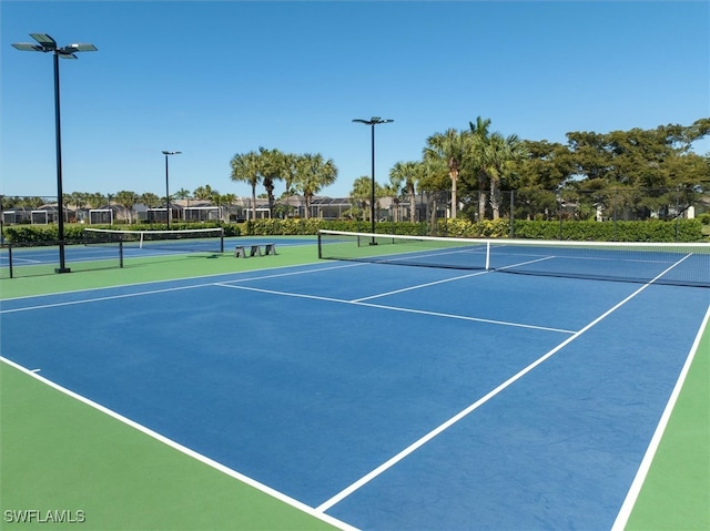 view of tennis court