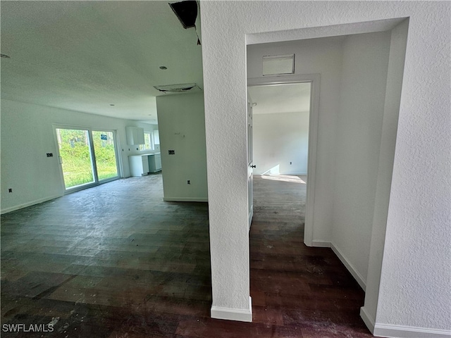 interior space featuring dark hardwood / wood-style flooring