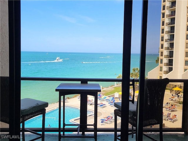 450 S Gulfview Blvd Unit 505, Clearwater, FL 33767 - balcony with a water view
