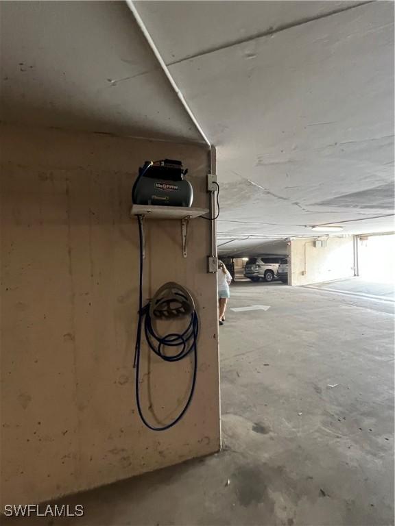 450 S Gulfview Blvd Unit 505, Clearwater, FL 33767 - garage view of concrete floors