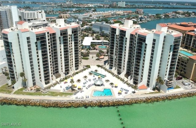 450 S Gulfview Blvd Unit 505, Clearwater, FL 33767 - view of urban area featuring a large body of water and a pool