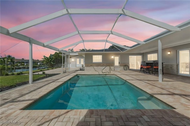 4930 Edith Esplanade, Cape Coral, FL 33904 - outdoor pool with a patio area and a lanai