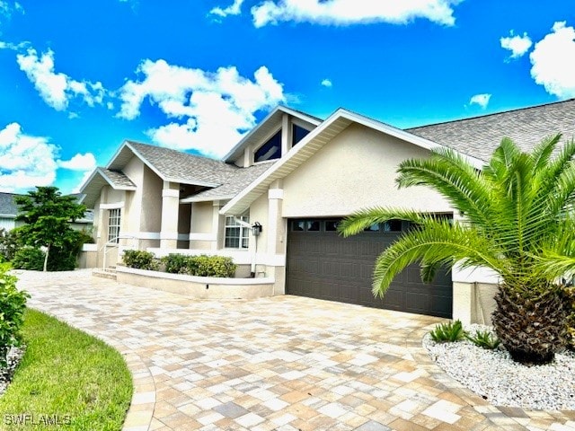 view of front of house featuring a garage