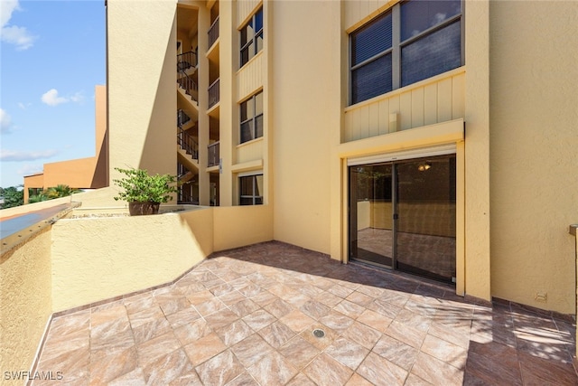 view of patio / terrace featuring a balcony