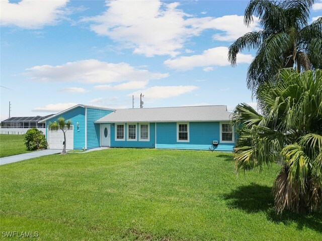 ranch-style house with a front yard