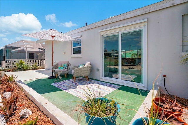 back of house featuring a patio area