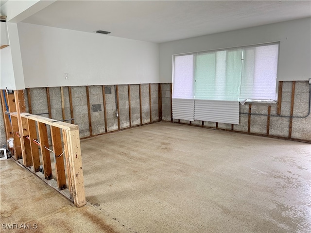 view of carpeted empty room