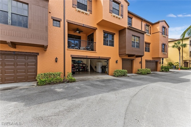 view of property featuring a garage