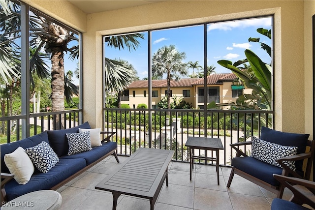 view of sunroom