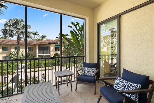 view of sunroom / solarium