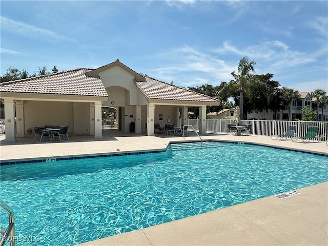 view of pool with a patio