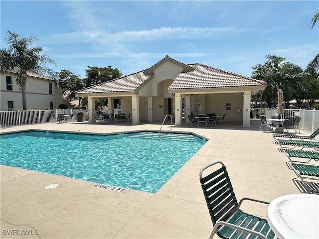 view of pool with a patio