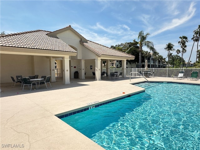 view of pool with a patio