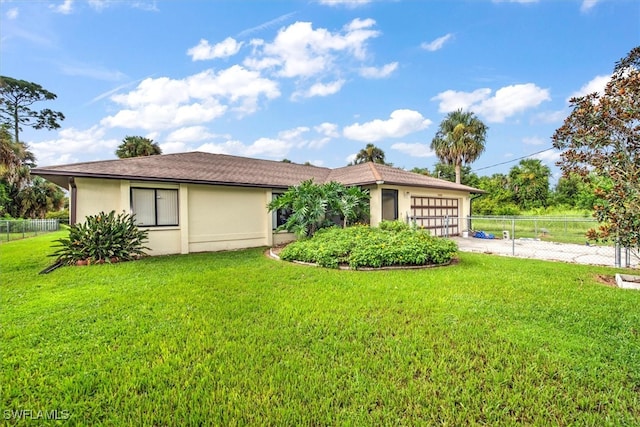 view of front of home with a front yard