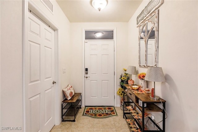 view of tiled entryway