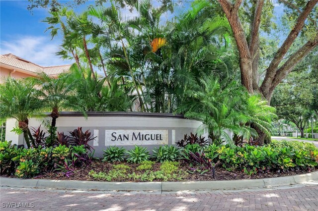 view of community sign