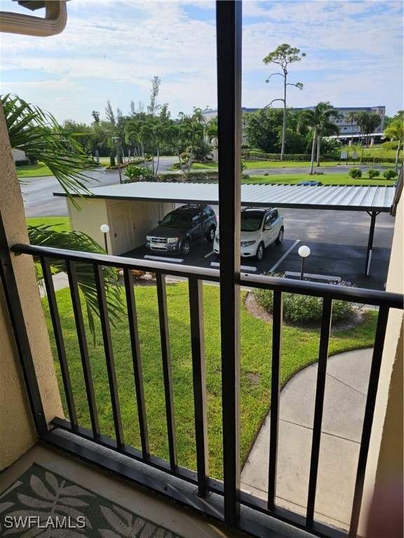 view of balcony