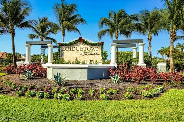 view of community sign