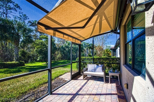 unfurnished sunroom with plenty of natural light