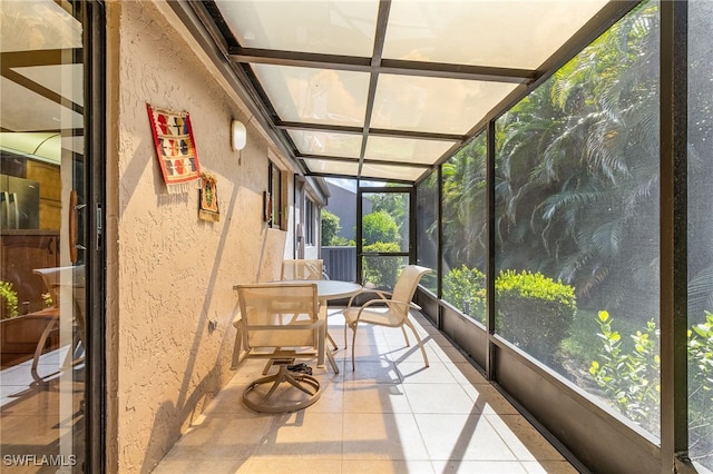 view of sunroom / solarium